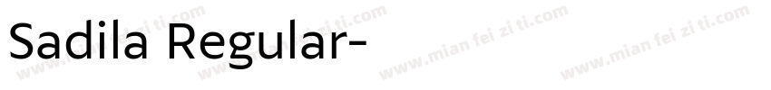 Sadila Regular字体转换